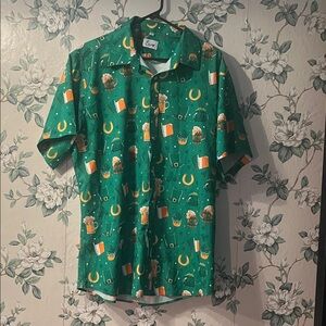 💁‍♂️MENS Green St. Patrick's Day Print Short Sleeve Shirt